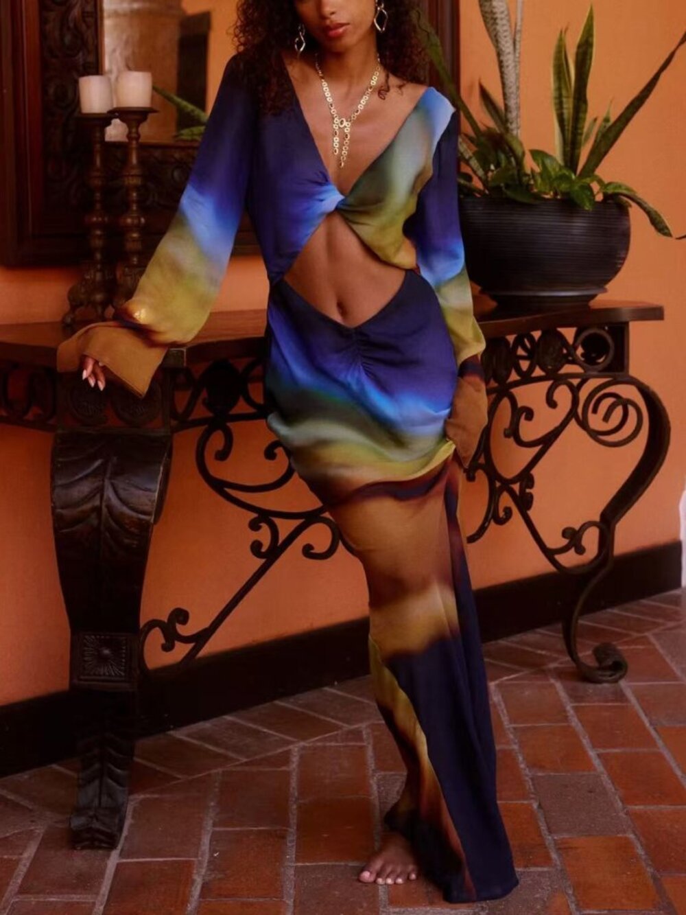 BEST Bydee Medellín Maxi Dress Small Tempò Vacation Beach Cocktail Party